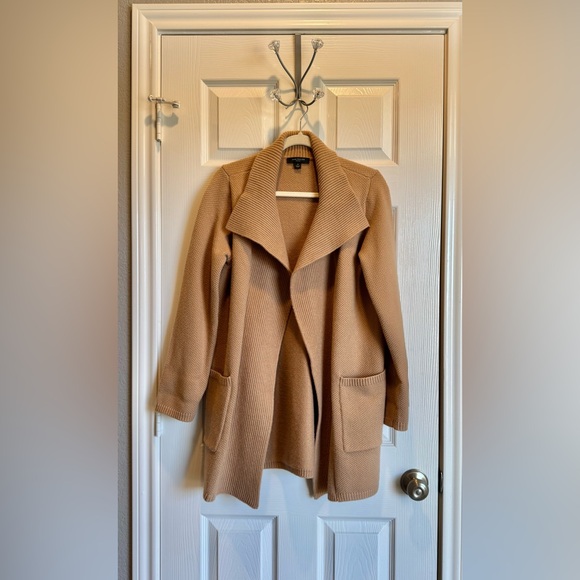 Ann Taylor-Petite Seed Stitch Camel Coatigan - Picture 2 of 2